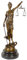 Kunst & Ambiente - Große Justitia Bronze Skulptur mit Schwert + Waage - signiert Milo - 100% Bronze - Justitia Figur - Griechische Skulptur Göttin
