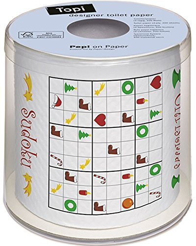 PAPER+DESIGN Toilettenpapier FSCMix 200 Bl. Xmas Sudoku