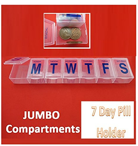 7 Day Large Pill Box Holder Tablet Container Organizer Dispenser Storage Vitamin
