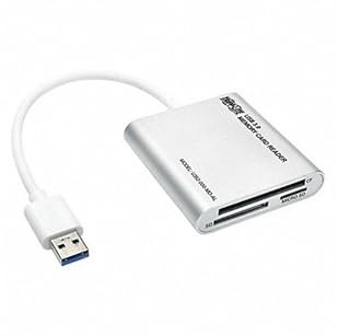 Tripp Lite USB 3.0 SuperSpeed Multi-Drive Memory Card Reader/Writer 5Gbps Aluminum Case (U352-000-MD-AL), Multi Color