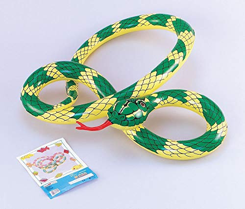 Inflatable Snake | Green and Yellow | Pack of 1