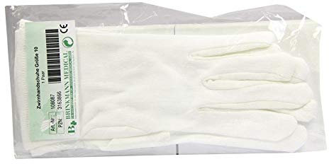 HANDSCHUHE Zwirn BW Gr.10 weiß 2 St