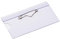 EUROPEL Porte-badges avec Épingle de Sécurité & Feuilles d’Insertion de Cartes Blanches (Pack de 24) | Porte-badge Horizontal pour École, Collèges & Événements d’Entreprise | 75 x 40 mm, 121263