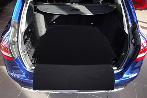 tuning-art 2605 Kofferraummatte passend für Mercedes C-Klasse T-Modell S205 2-teilig mit Ladekantenschutz