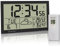Bresser Wetterstation Funk mit Außensensor MyTime Jumbo LCD Wetter Wanduhr mit Außensensor und extra großen Ziffern für Tisch und Wandmontage, schwarz