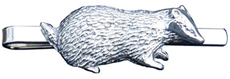 Krawattennadel Dachs aus Zinn (Pewter) von Hand Gegossen