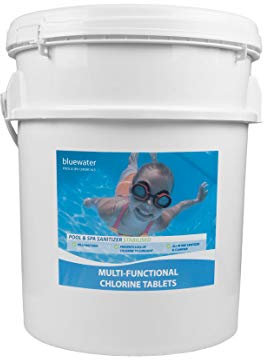 Bluewater 25kg Large Multifunctional Chlorine Tablets 200g — Three-in-One Swimming Pool Treatment