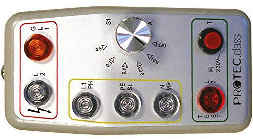 PROTEC.CLASS Steckdosenprüfgerät mit FI Tester PPG FI
