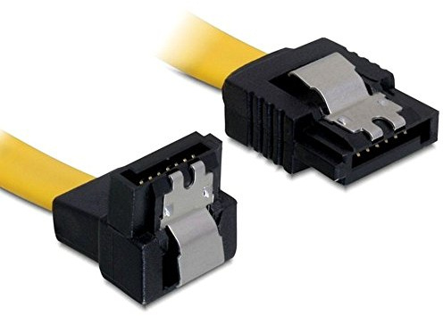 DELOCK Kabel SATA 10cm gelb un/ge Metall