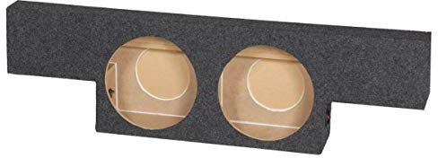 QPower Dual 12in Behind Seat Forward Fire Subwoofer Enclosure, Sub Box Compatible with Chevy Silverado 1500 and GMC Sierra 1500 Heavy Duty 2004-2006