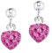 Amor Kinder-Ohrhänger Mädchen Herzen 925 Silber rhodiniert Kristall pink - 442602