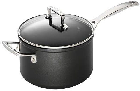 Le Creuset Toughened Non-Stick Saucepan, 16 cm, Black, 962009160