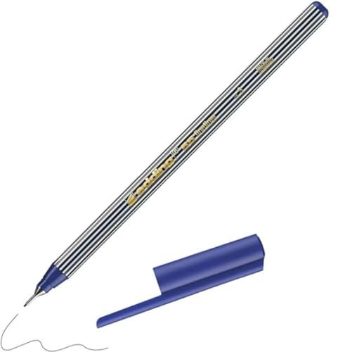 edding 55 - Fineliner - blau - 1 Stift - 0,3 mm Spitze - Farbstift zum Schreiben, Malen, Unterstreichen, Illustrieren - für Kinder und Erwachsene, Schule, Homeoffice, Büro