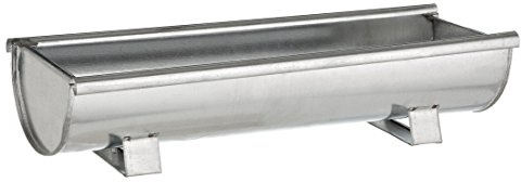 Dehner Pflanzgefäß Dachrinne, ca. 30 x 17 x 10 cm, verzinkt, silber