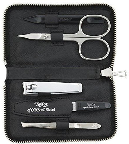 Taylor of Old Bond Street Black Manicure Set
