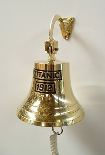Türglocke Wandglocke Glocke Schiffsglocke Titanic Bootsglocke Antik Stil H 11 cm