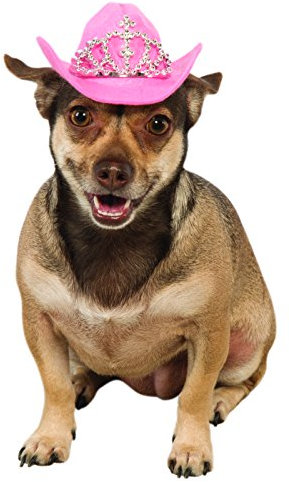 Rubies Costume Pink Cowgirl Hund Hat mit Tiara