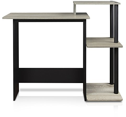 Furinno Efficient Home Laptop Notebook Computer Desk, Study Desk, Writing Desk, French Oak/Black