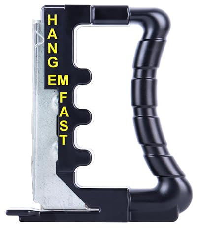 Hang Em Fast Joist Hanging Tool - Light Weight Metal Durable Ergonomic Design - Fast & Easy - for Dimensional Lumber Sizes 2x4 2x6 2x8 2x10 2x12