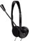 LogiLink HS0001 - Stereo Headset Leichtgewicht mit drehbarem Mikrofonarm und Lautstärkeregelung am Kabel, ideal für Home Office, Facetime, Videochat, Schwarz