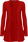 WearAll - Damen Langarm Cardigan mit Taschen - Rot - 44-46
