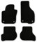 Bär-AfC Auto Fußmatten Basic passend für VW Golf 5 / 1K 2003-2008 BEF oval, Autoteppiche Nadelvlies Schwarz, Rand Kettelung Schwarz, Set 4-teilig, VW04463