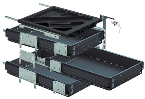 Container-Set mit Vollauszügen, 392, schwarz_Artikel _ 41063