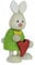 Hobler Osterhase / Kaninchen Max stehend mit Herz