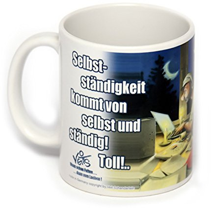 Veit's lustige Cartoon Keramik Tasse Becher Selbstständigkeit ...EIN Schlaflabor in der Karibik eröffnet!