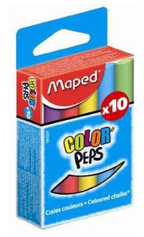 Maped Wandtafelkreide COLOR'PEPS, rund, farbig sortiert VE=3
