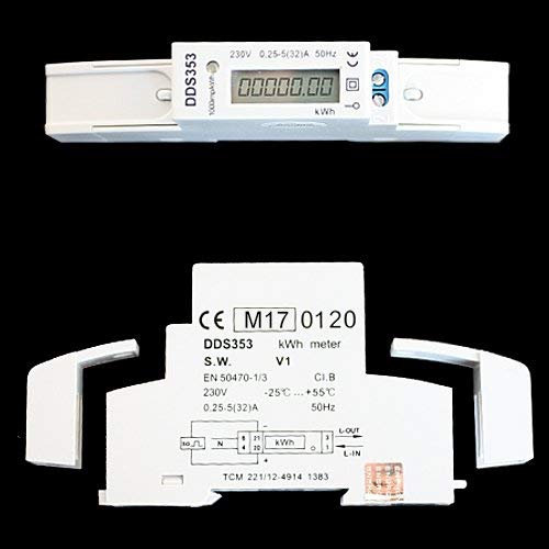 MID-Wechselstromzähler Stromzähler Zwischenzähler 220/230V DIN-Hutschiene digital kWh MID-geeicht ZW2