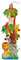 Hess Holzspielzeug 14626 - Messlatte aus Holz für Kinder, Serie Dschungel, handgefertigt, klappbar, geeignet für eine Körpergröße von ca. 80 bis 150 cm, bunt