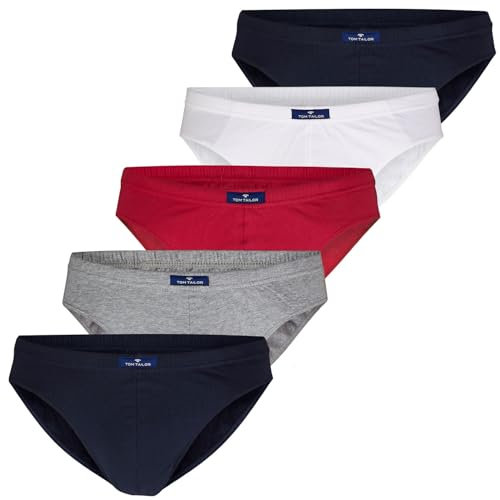 TOM TAILOR Mini Slip 5er Pack, Bleu (Bleu Marine/Blanc/Rouge 7249), L (Lot de 5) Hommes
