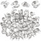 PandaHall Elite- 1 Sac/environ 50pcs Creation de bijoux Components Acier inoxydable EMBOUTS CACHE NOEUDS A PLIER 6mm