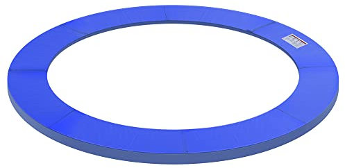 HOMCOM Coussin de Protection pour Trampoline de Remplacement Ø 305 cm bâche à Ressorts pour Trampoline résistant aux Rayons UV, Anti déchirure Bleu