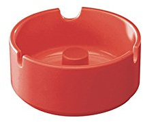 WACA 9804 Aschenbecher Kunststoffaschenbecher glutfest, Farbe:rot