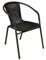 Nexos Trading Bistrostuhl Stahlgestell Poly Rattan Gartenstuhl Stapelstuhl Balkonstuhl
