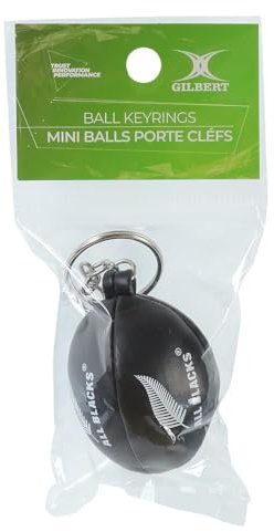 Gilbert Porte-clés ballon éponge rugby Nouvelle-Zélande Noir