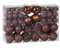 DEUBA® Weihnachtskugeln 100tlg Ø 3-6cm Kunststoff matt glänzend Christbaumkugeln Christbaumschmuck Anhänger Weihnachtsbaumkugeln Weihnachtsdeko Bronze