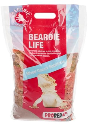 ProRep Beardie Life Substrate 10L | Natural Sand & Soil Mix | Reduces Impaction Risk | Low Dust | Encourages Natural Digging | Bearded Dragons & Arid Reptiles