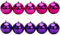 Christmas Concepts® 10 Extra Large 100mm Baubles - Christmas Tree Baubles (Hot Pink & Purple)