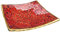 GURU SHOP Eckige Mosaikschale, Untersetzer, Dekoschale, Handgearbeitete Keramik & Glas Obst Schale - Design 3, Rot, Größe: Mittel (25x25 Cm), Schalen