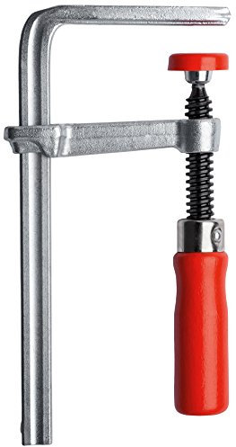 BESSEY GTR16B6 All Steel Table Clamp with 6 5/16 Capacity x 2 5/16 Throat Depth & 400 lb Clamping Force, Red/Silver