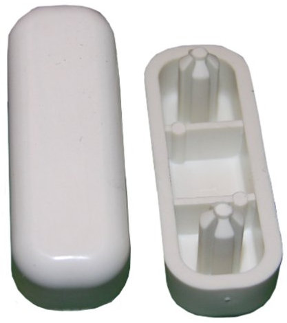 Lasco 02-3307 3/4-Inch by 1-3/16-Inch Oval Push-in Replacement Bumpers White Plastic Toilet Seat
