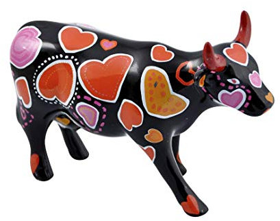 CowParade Cow-ween of Hearts (medium Ceramic)
