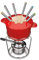 Cuisinart 13-Piece Cast Iron Fondue Set, Red