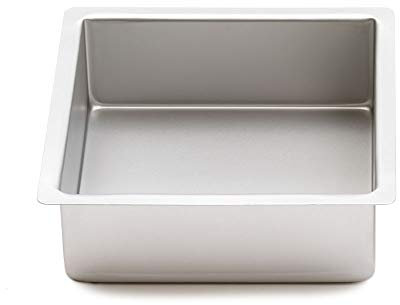 Decora 0062640 Teglia Professionale Quadrata, Alluminio Anodizzato, Argento, 25 x 25 x 7.5 cm