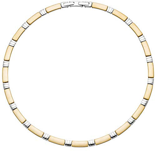 Jobo Damen-Halskette aus Edelstahl Bicolor-Optik 47 cm