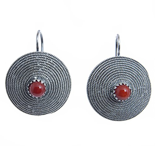 Orecchini Argento Corbula con Corallo