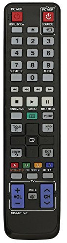 121AV - Replacement Remote Control AK59-00104R Compatible with Samsung BD-D7500B BD-P3600A BD-C5500 Blu-ray 3D DVD Player